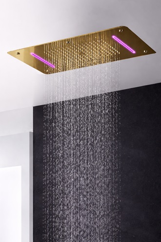 FontanaShowers Led Shower Head in Gold